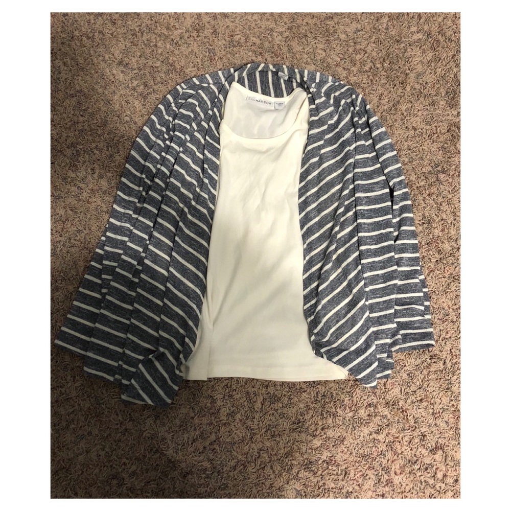 Tank top and attached cardigan